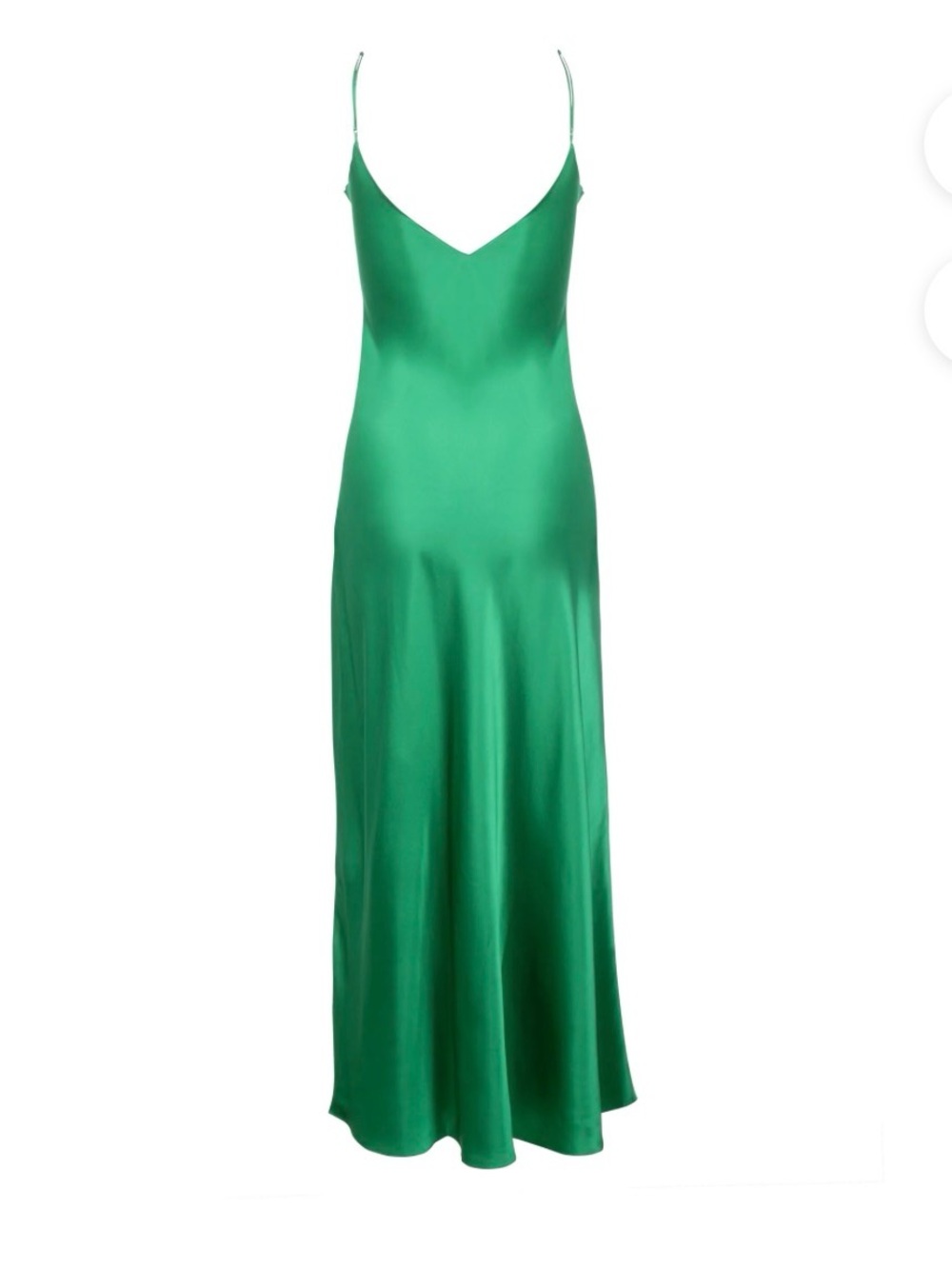 DANNIJO Emerald Green Satin Slip Dress